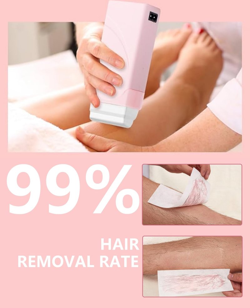 Waxfans Roll On Wax kit,Waxing Kit for Sensitive Skin, Wax Roller, Roll On Wax Warmer for Hair Removal,at Home Waxing Kit for Women men,Soft Wax Heater for Larger Areas of the Body(pink)