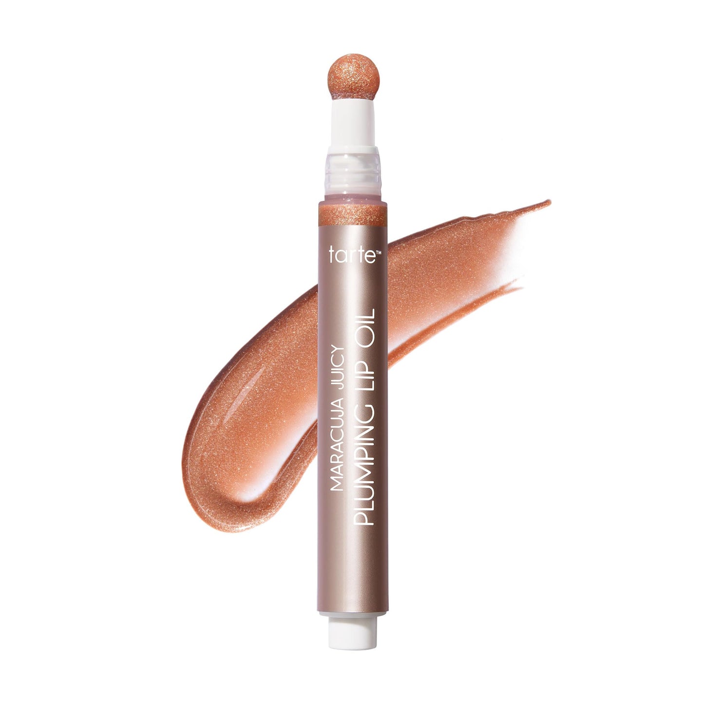 tarte maracuja juicy plumping lip oil - Hydrating & Volumizing Lip Plumper Gloss Balm with Nourishing Hyaluronic Acid, Plumps & Moisturizes, Vegan & Cruelty-Free, full size, shimmering brown sugar