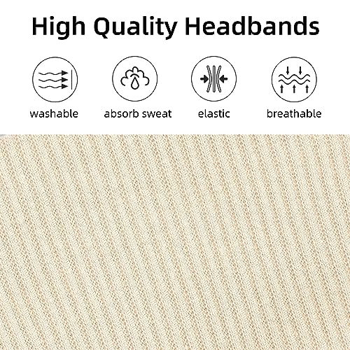 TERSE Classic Headbands for Women - Wide Non-Slip Boho Hair Bands, 6 Pack