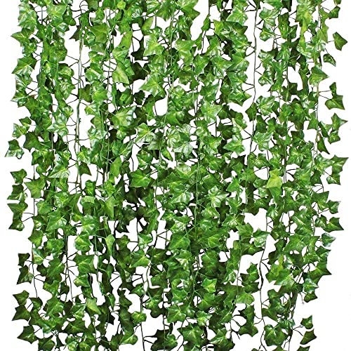 Artificial Ivy Garland - 12 Pack 84 Feet Hanging Vines for Home Decor