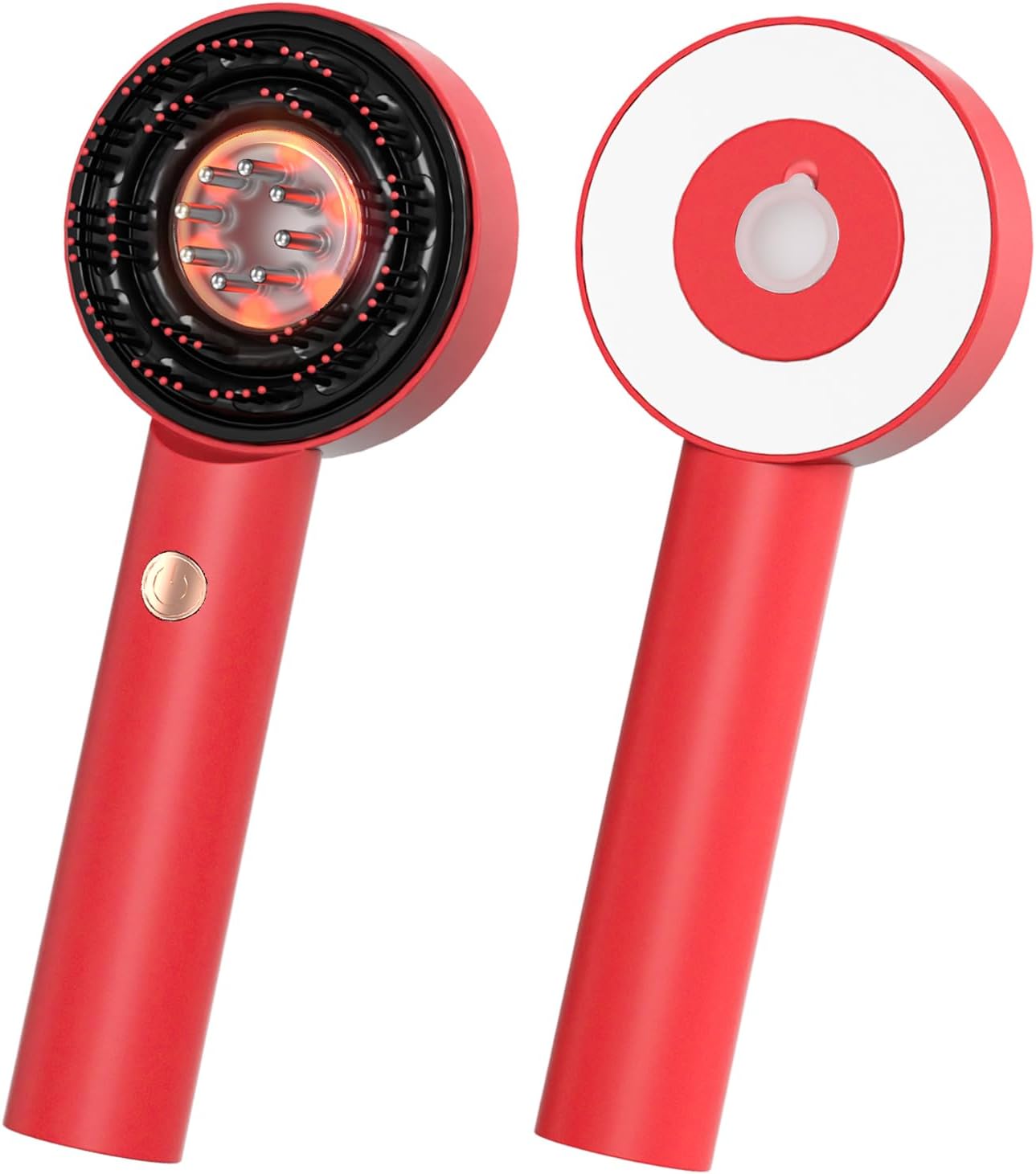Electric Scalp Massager - 3 in 1 Hair Oil Applicator & Waterproof Brush | Cordless Portable Device for Hair Growth - Red