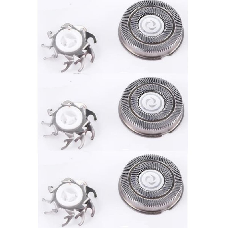 VSTSERIES Professional Corded Shaver Replacement Blade,Electric Shaver Replacement Blades, 3D Double Ring Ultra-Thin Shaving Head, 3-Piece Set for VST-009