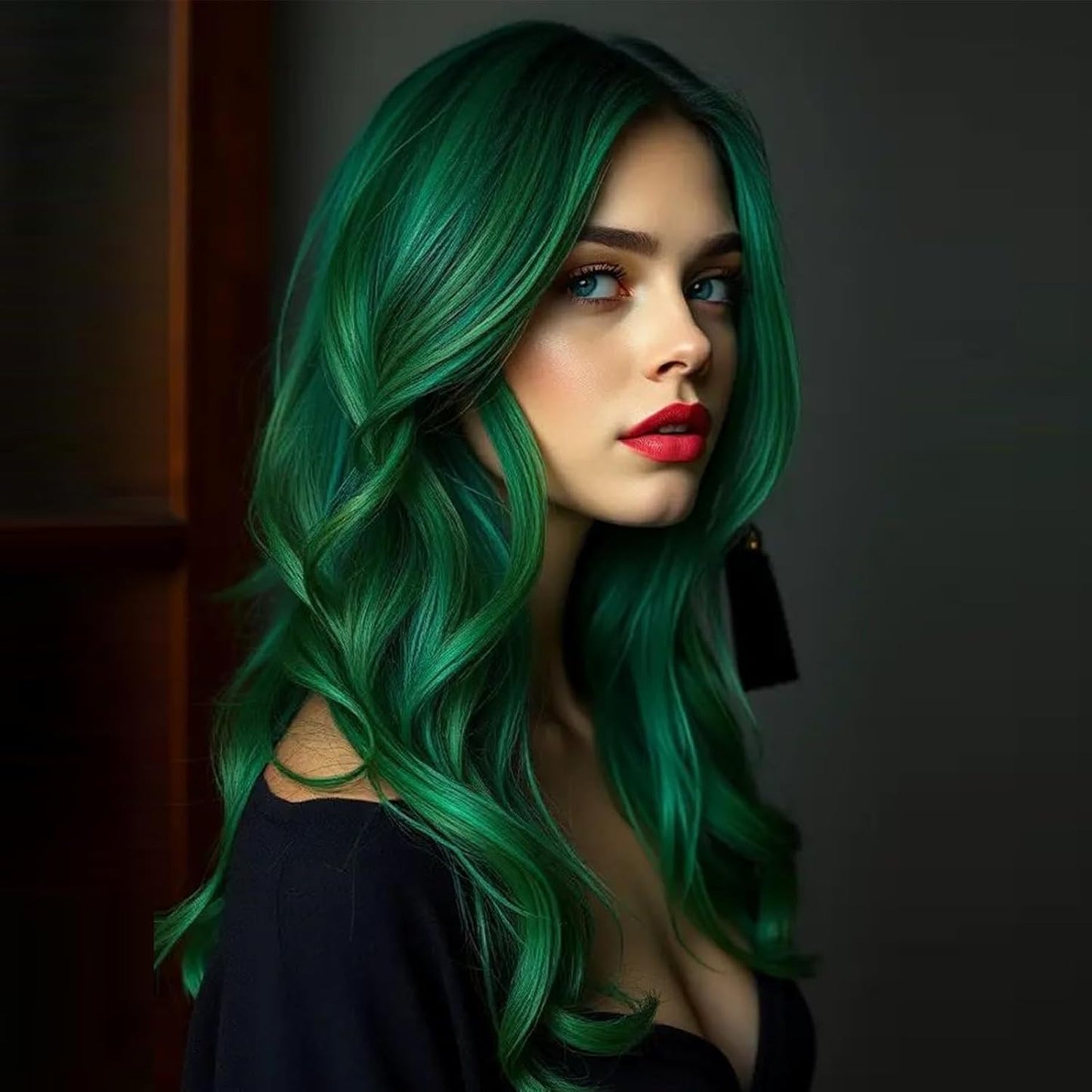 Layered Wavy Wigs for Women - Synthetic Butterfly Haircut, Natural Black, Heat Resistant | Perfect for Daily & Party Use