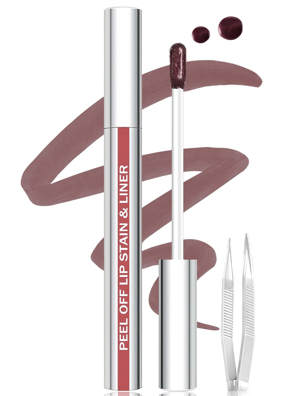 Lip Stain - Long Lasting Matte Lip Tint Tattoo | Waterproof, Highly Pigmented Color in Nude Pink