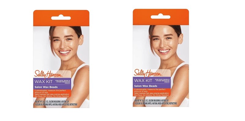 Sally Hansen Salon Wax Beads Kit for Face, Bikini & Other Sensitive Areas, Shelf Pack of 2