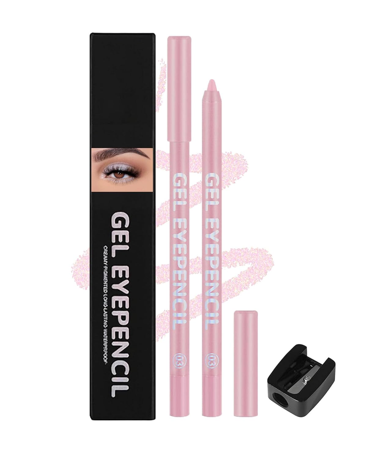 Brown Gel Eyeliner Pencil - Waterproof High-Pigment Matte Eye Liner | Long-Lasting & Hypoallergenic, Smooth Application