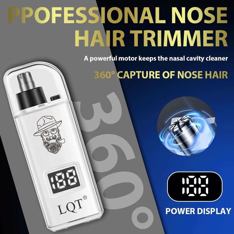 LQT Hair Clippers for Men, Electric Beard Trimmer Nose and Ear Hair Trimmer Rechargeable Cordless Clippers for Men with Comb, Wrap, Bag, to Son Husband Father Men's Gifts