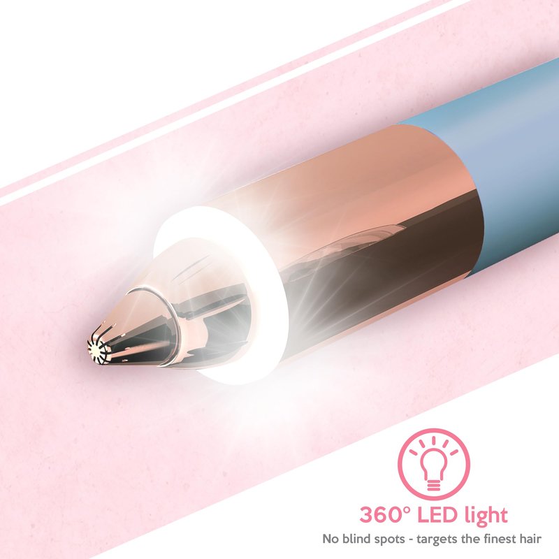 iMusthav Eyebrow Trimmer for Women, Precise & Painless Eyebrow Razor with LED Light, Electric Facial Hair Remover for Flawless Brows, Lip & Face, Battery Operated, Travel-Friendly, Gold-Plated Design