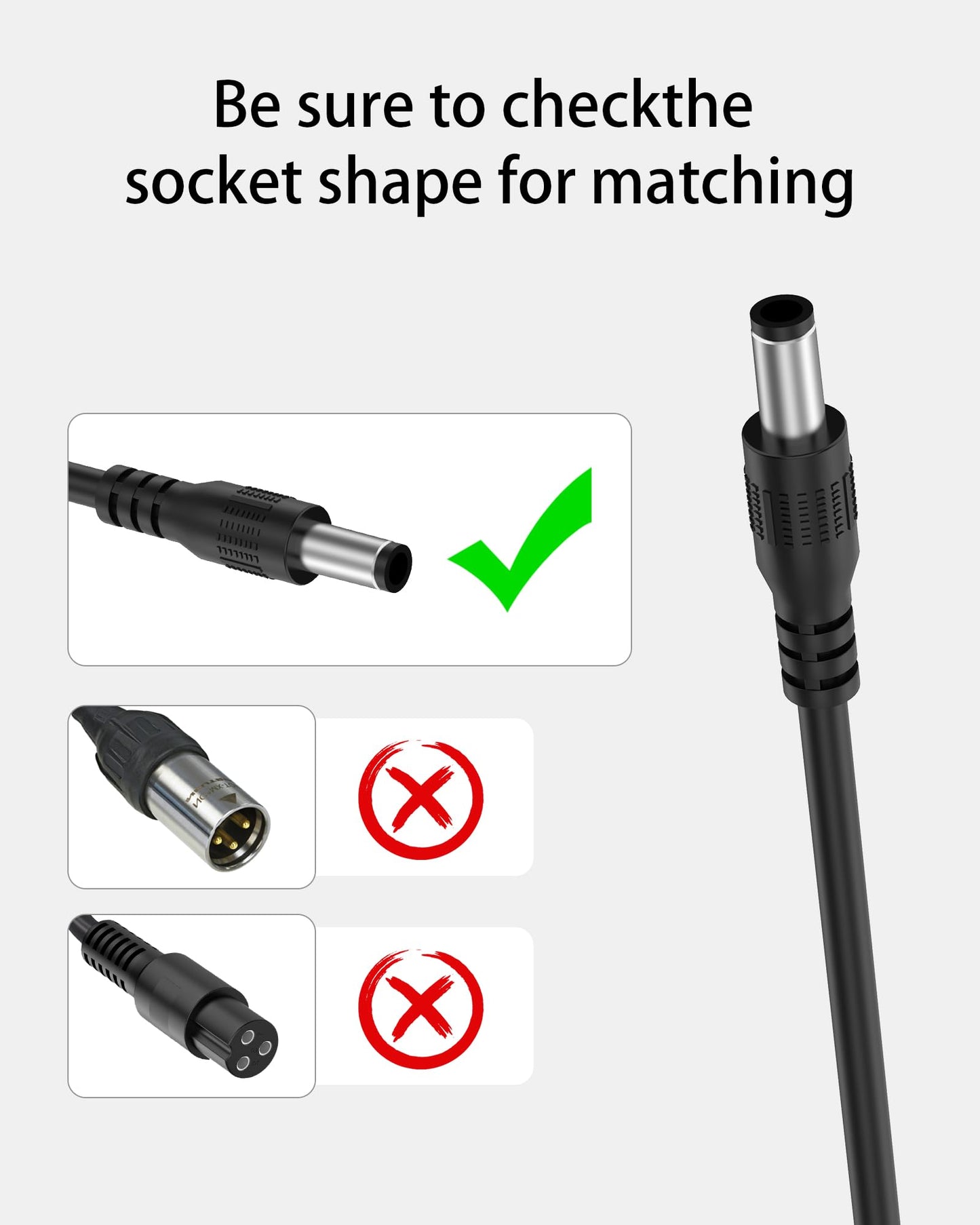 VHBW 42V for Hiboy Scooter Charger Compatible with Hiboy S2 Pro/S2 Lite/S2/KS4/KS4 Pro/NEX/NEX3/ Max/Max3/Max V2 36V Lithium-ion Battery