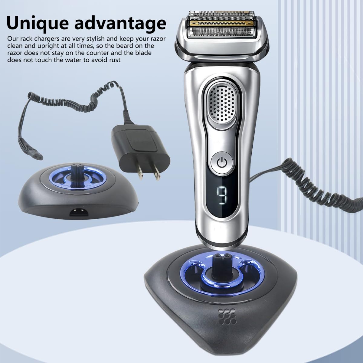 LO MERECES Shaver Charger and Charging Stand for Braun Series 9 8 7 5 3 6, Charger Base for Braun S3 S6 S7 S8 S5 S9 Electric Razor Replacement for Braun Trimmer Charging Dock