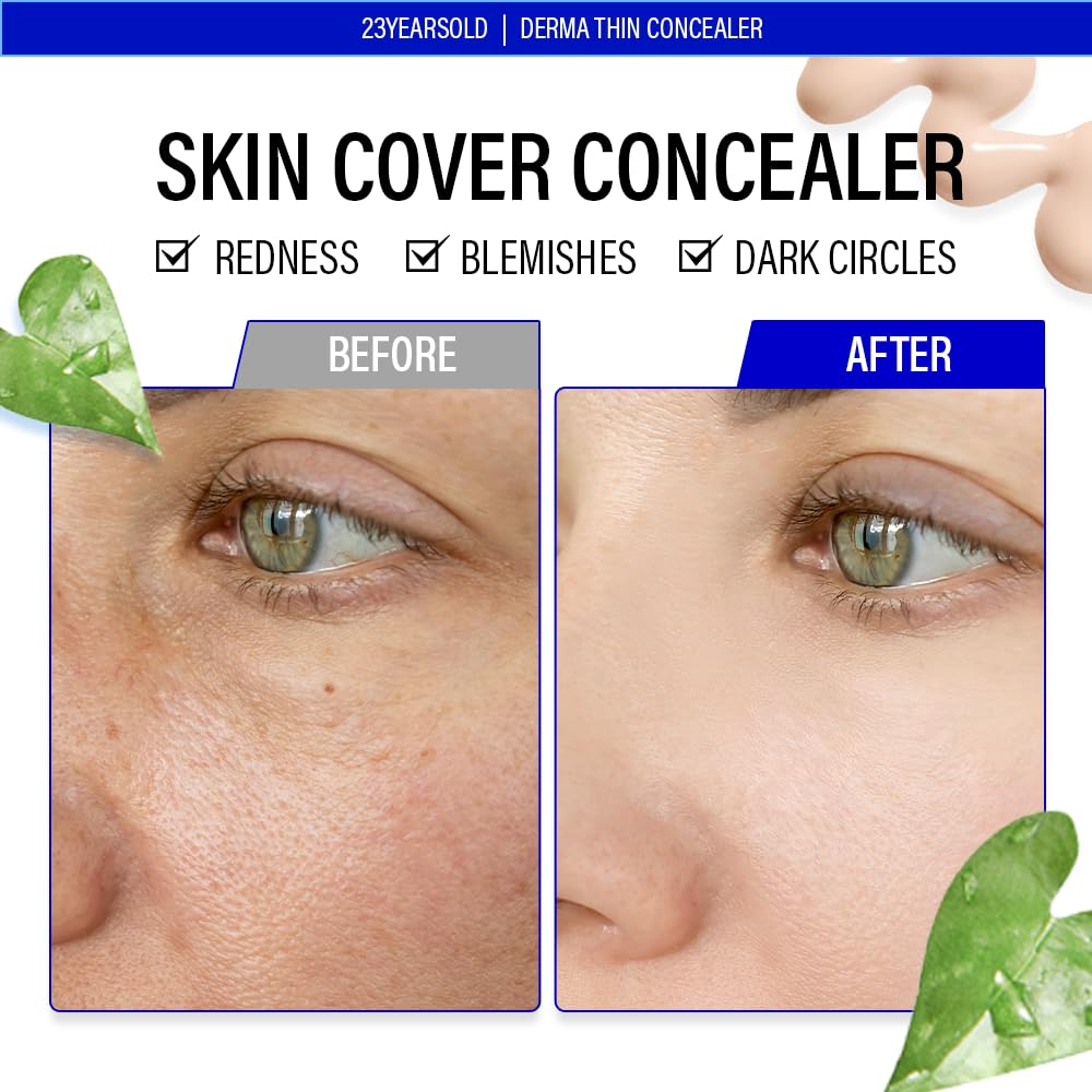 Derma Thin Concealer #0.1N (Fair Beige) - Lightweight, Long-Lasting Formula for Sensitive Skin | 0.17 fl oz