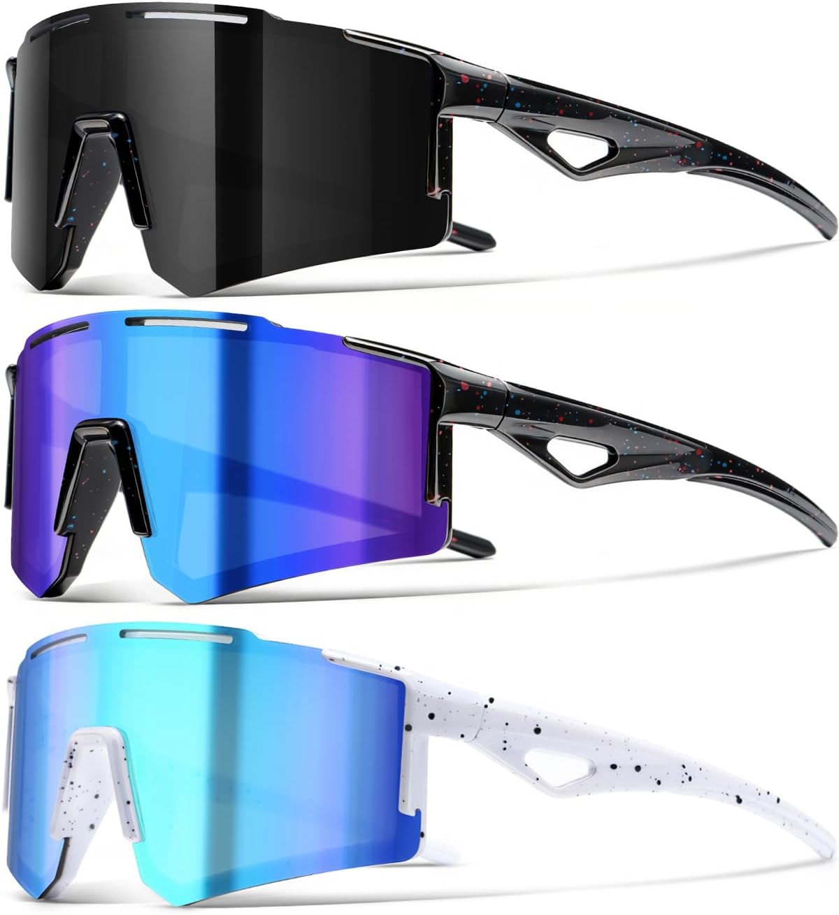 Kids Baseball Sunglasses - UV400 Protection for Boys & Girls | 3-Pack Sports Sunglasses