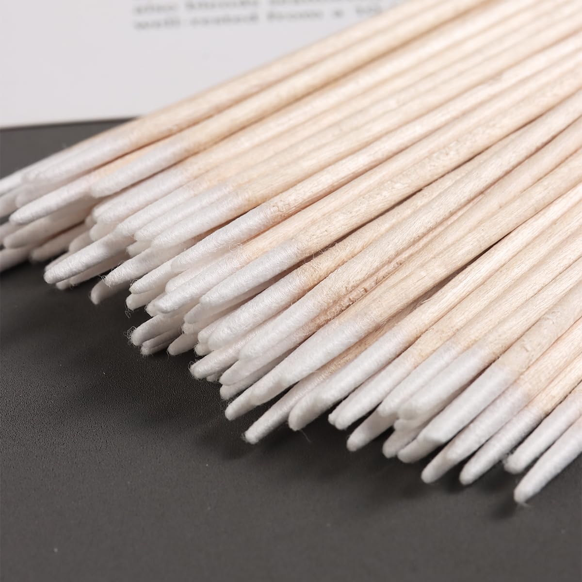 Precision Tip Cotton Swabs - 200PCS Pointed Wooden Sticks for Makeup, Nail Polish & Microblading | Disposable Applicators
