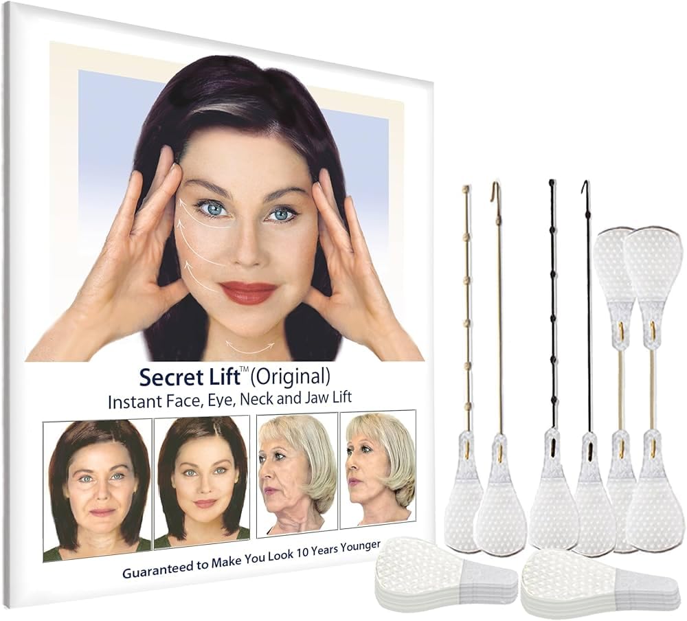 Secret Lift Original - 80 Piece Instant Face, Neck and Eye Lift Tape Kit Invisible Lifting Tapes and Bands