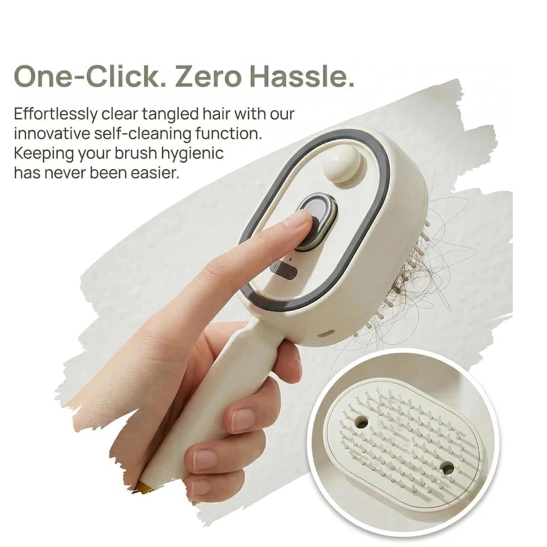 Electric Steam Brush, Rechargeable Hair Straightener Brush with Detangling Comb, Styling & Frizz Control, Portable Cordless Hair Tool (Popular)