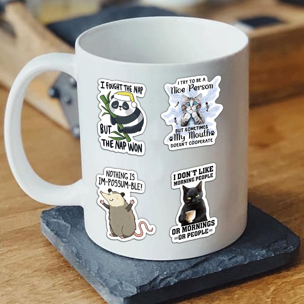 400 PCS Funny Stickers for Adults, Hilarious Meme Stickers Pack for Water Bottles, Laptops, Scrapbook, Hard Hats – Waterproof Vinyl Adult Humor Sticker