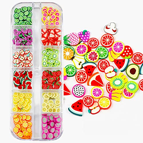 3D Fruit Nail Art Slices - Colorful DIY Crafts & Slime Supplies