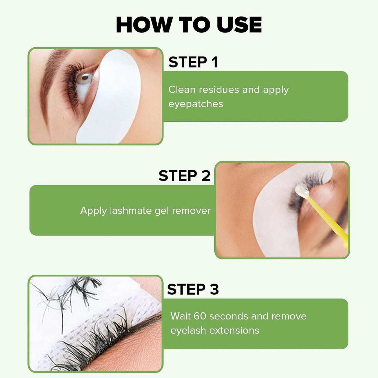 Eyelash Extension Remover Gel - Fast-Acting Formula for Sensitive Skin | 15ml Low Odor Solution