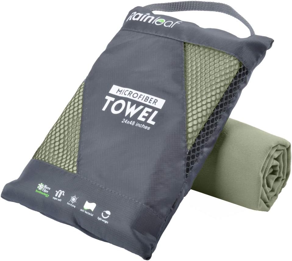 Microfiber Travel Towel - Quick Dry, Super Absorbent, Ultra Compact | Ideal for Gym, Camping, Beach, and Shower