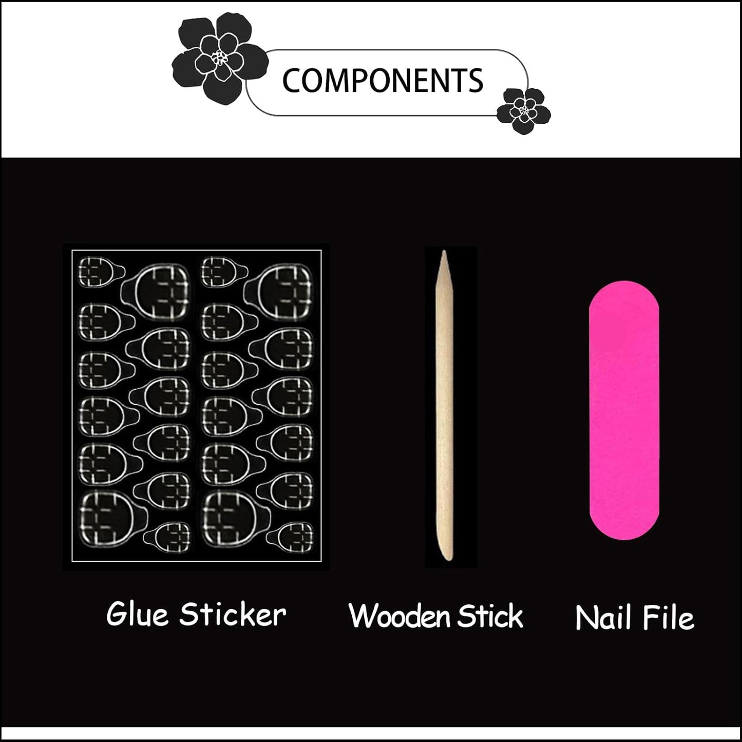 Leopard Print Press-On Nails - Medium French Tip Acrylic Fake Nails | 24 Pcs for Stunning Manicure