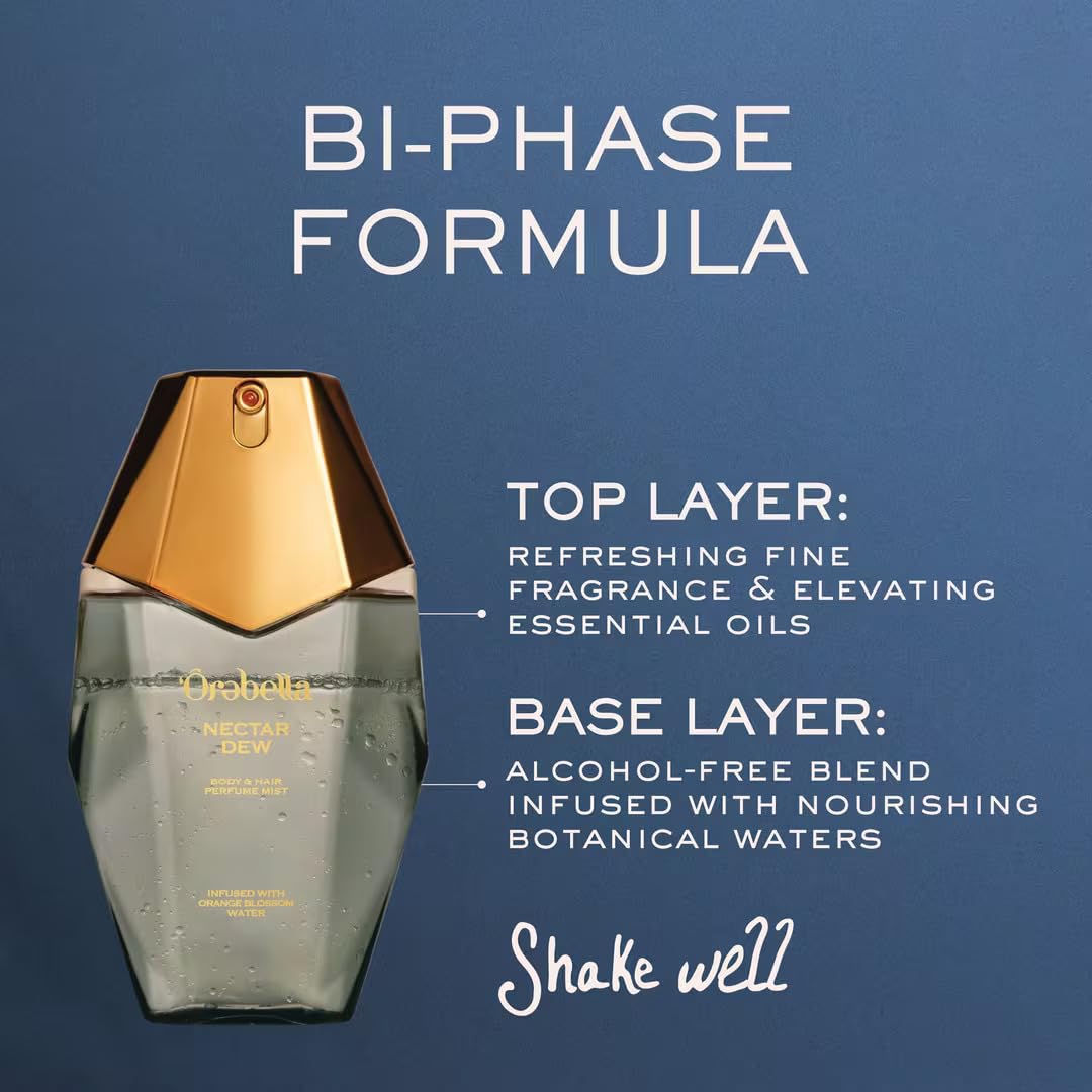 Orebella Nectar Dew Bi-Phase Body & Hair Perfume Mist - 4.1 oz | Refreshing Fragrance by Bella Hadid
