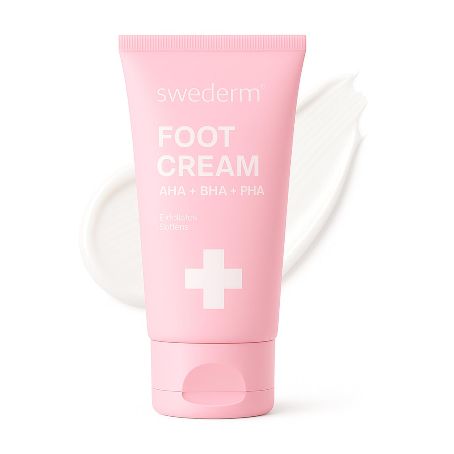 swederm Moisturizing Foot Cream Callus Remover - Heel Repair for Dry Cracked Heels, Hydrating Exfoliating Treatment with AHA BHA PHA Acids, Softens Rough and Dry Feet, 2.54 oz