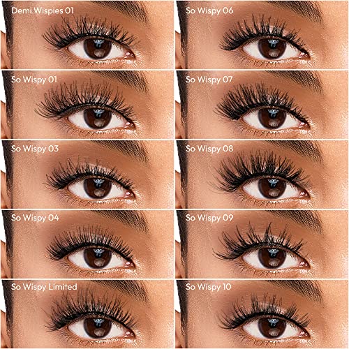 i•ENVY 10 Pairs Wispy Human Hair False Eyelashes – Invisible Band, Natural Fluffy Volume