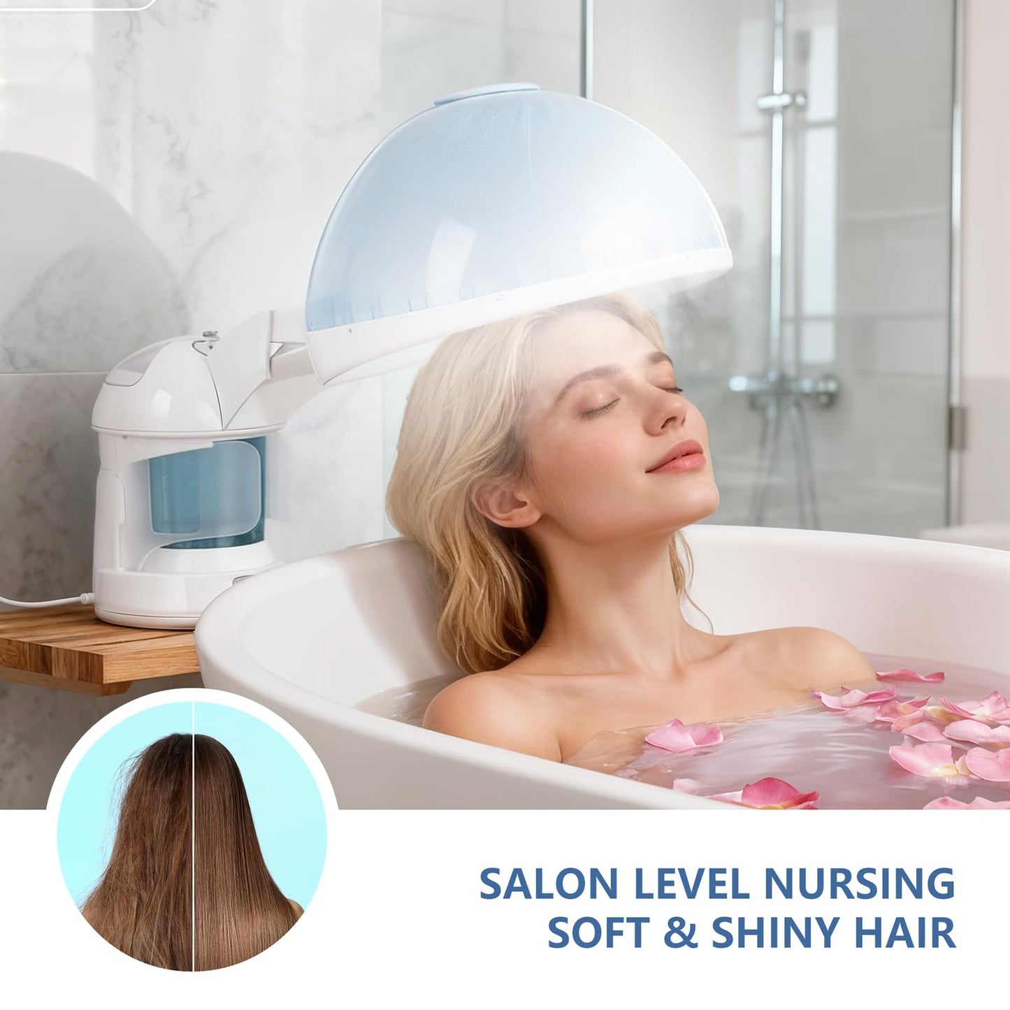 Saicool 3 in 1 Facial Steamer, Hair Steamer, Air Humidifier Hot Mist Moisturizing Hydration System, Portable Facial Atomizer Spa for Personal Care Use at Home Salon