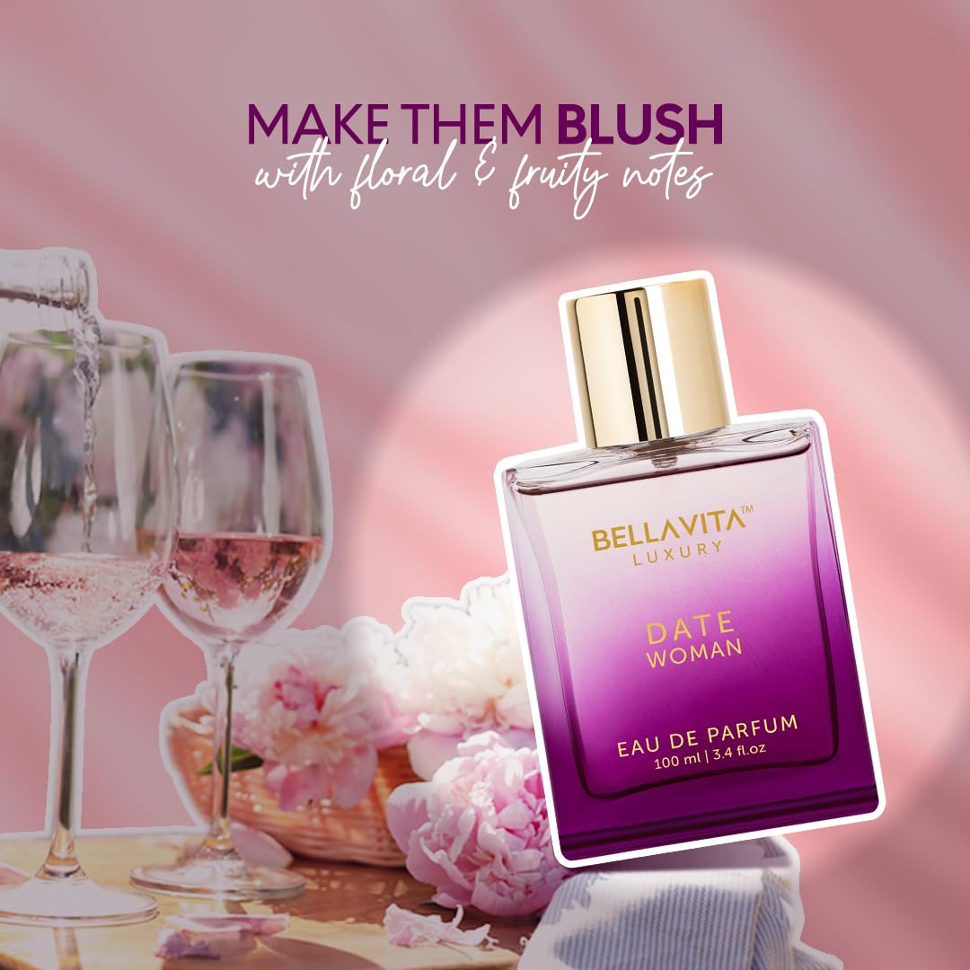 Luxury DATE Eau de Parfum for Women - Floral & Spicy Notes | 100 ml (3.4 fl. oz.) | Perfect Mother's Day Gift