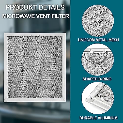 Microwave Grease Filter WB6X486 - Durable Aluminum Replacement (2-Pack)