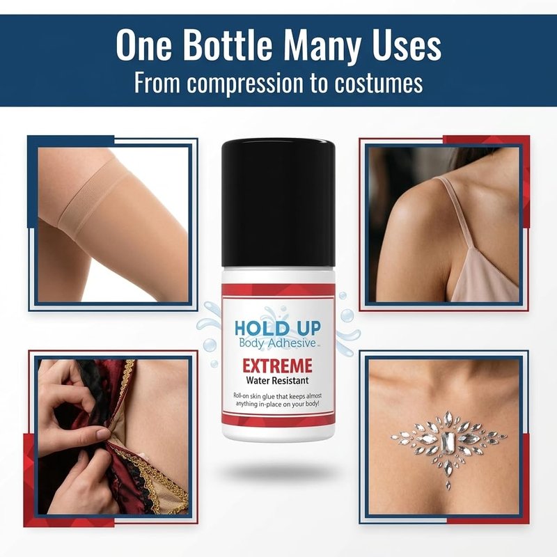 Body Adhesive Extreme - Roll-On Body Glue for Dancers & Costumes | 2 oz. Bottle