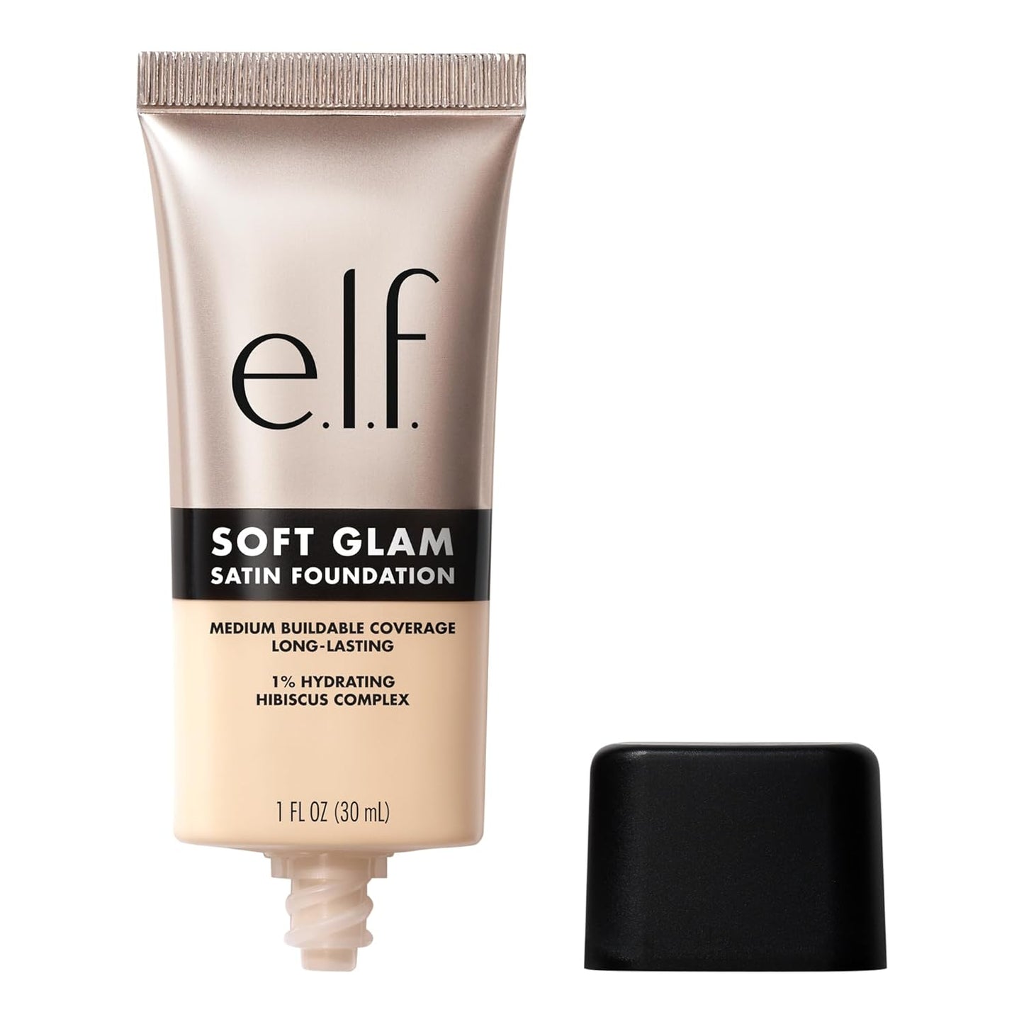 e.l.f. Soft Glam Foundation - Medium Coverage, Long-Lasting, Vegan | 21 Light Neutral, Satin Finish