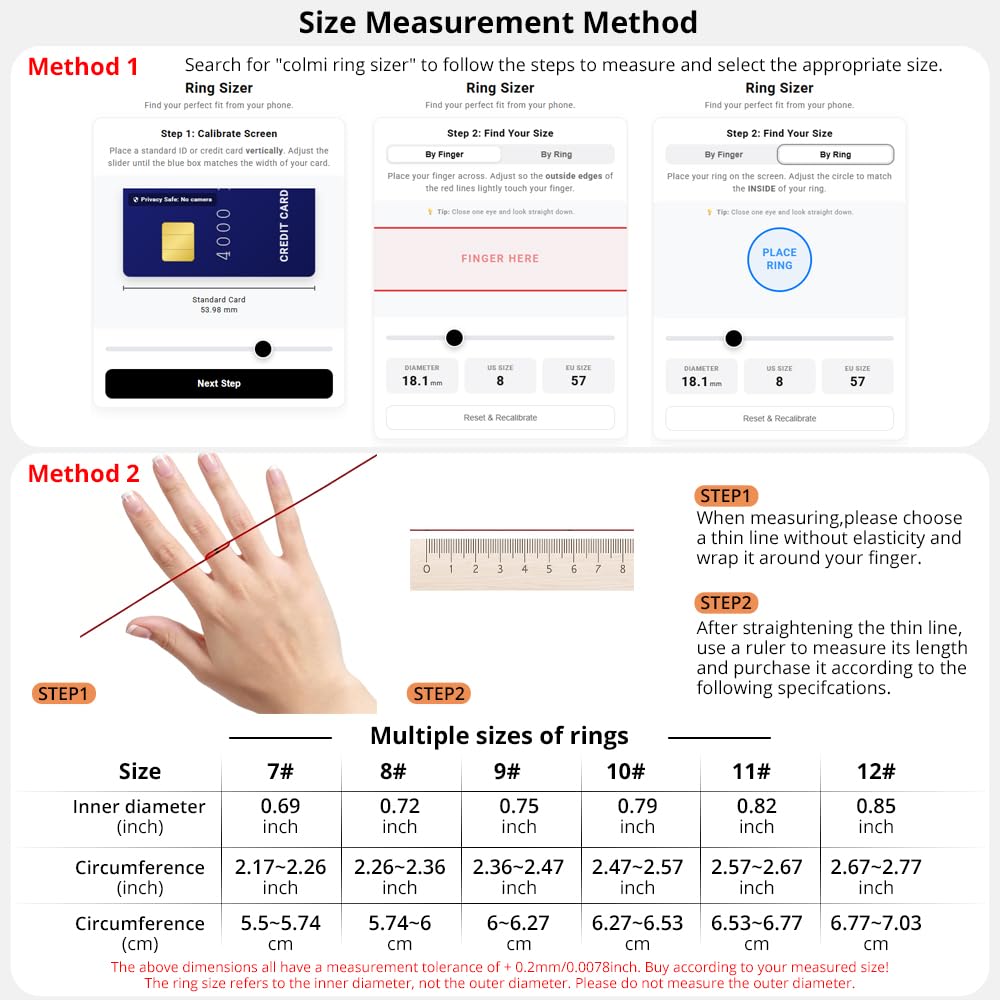 COLMI R02 Smart Ring, Smart Ring for Women and Men, with a Charging Case, Supports Heart Rate, Blood Oxygen, Sleep Health Monitoring, No Subscription Fee. (Rose Gold, 8#)