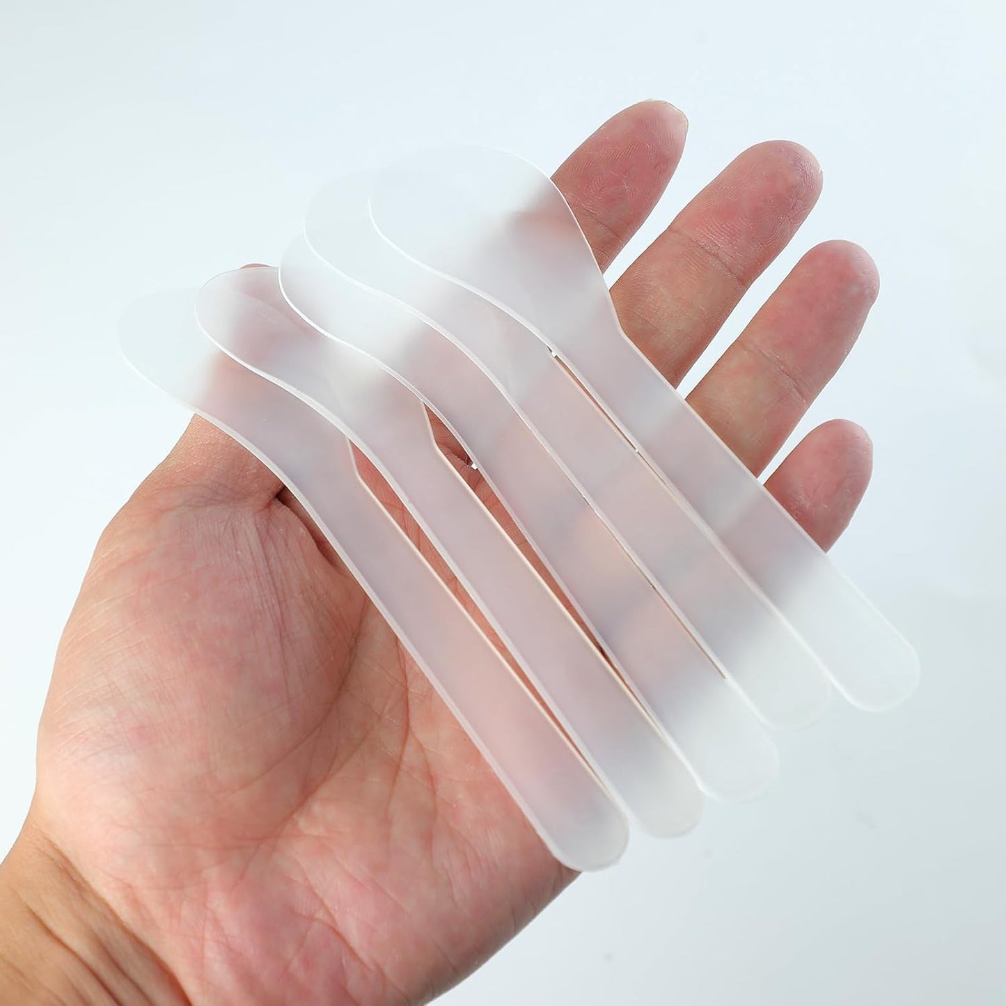 Large Cosmetic Spatulas - 5 Inch Disposable Makeup Applicators | 200 Pack Translucent Skincare Tools