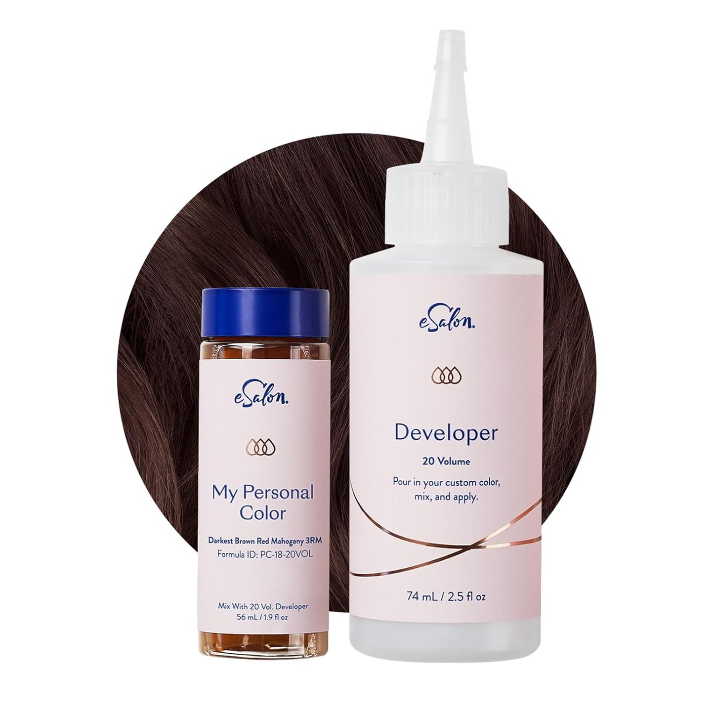 Permanent Hair Color Kit - Dark Blonde Copper Gold | Ammonia-Free Dye for 100% Gray Coverage