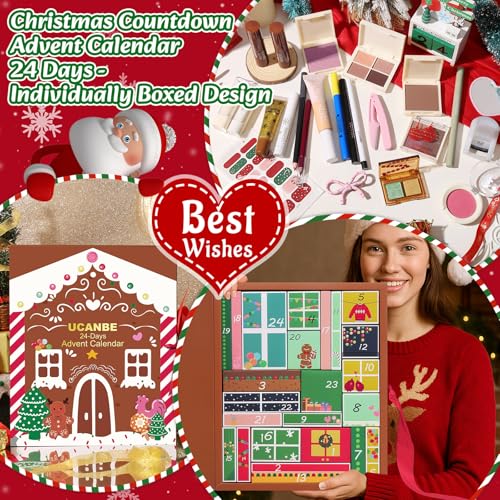UCANBEMAKEUP 2025 Christmas Advent Calendar - 24 Days Beauty Gift Set