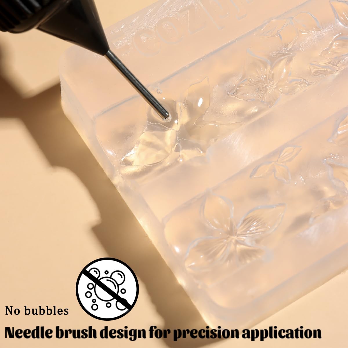 Fcozpjk 3D Sculpting Gel, 15g Clear Molding Gel for Silicone Nail Charms Molds Quick Dry Gels Glue Modeling Carving Flowers Design Nail Charms DIY Home Manicure Salon Supplies UV/LED Cure Needed