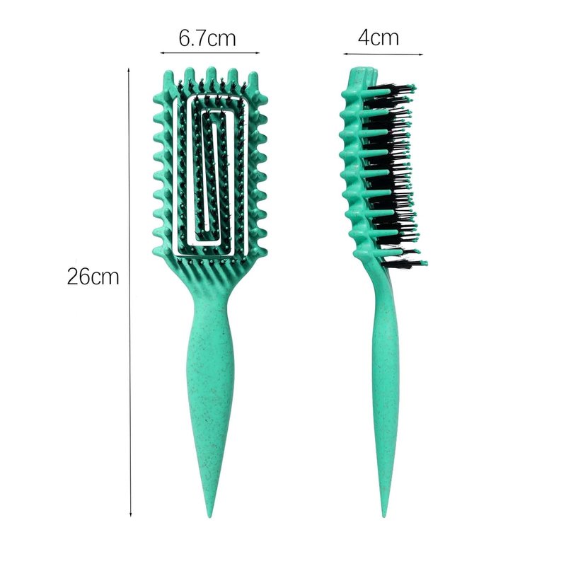 Curly Hair Brush - Candybrush Curl Defining Brush for Detangling & Shaping | Green for Wet & Dry Hair