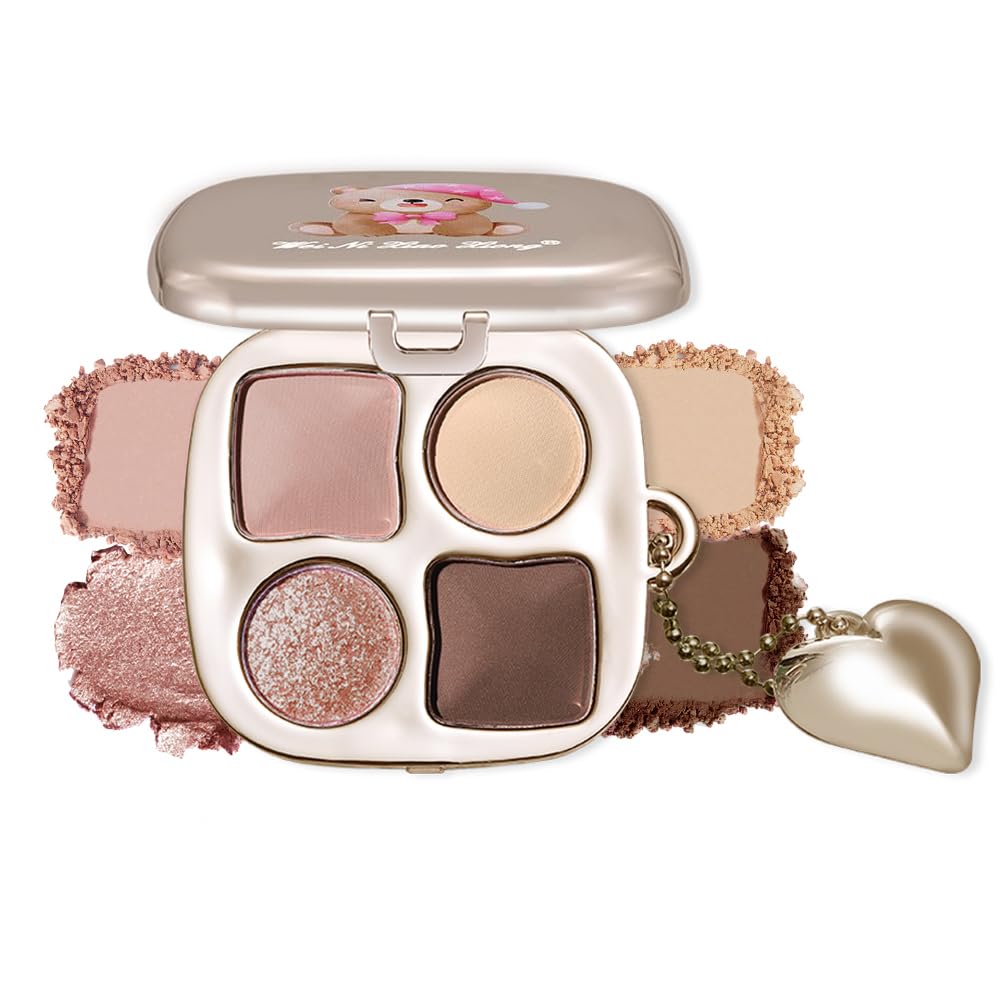 Warm Neutral Nude Eyeshadow Palette - Matte & Shimmer, High Pigment | Mini Everyday Makeup for All Eye Colors