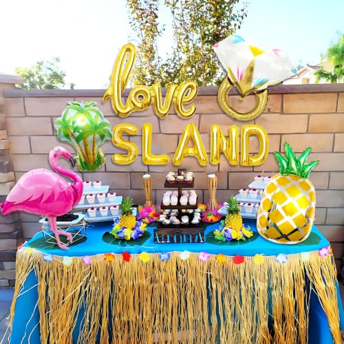 Tropical Island Bachelorette Balloons Set - Flamingo, Pineapple & Ring