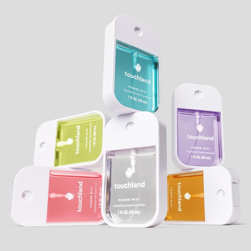 Touchland Hydrating Hand Sanitizer Spray - Beach Coco Trio Set | Dye-Free Travel Mists (3 x 1 FL OZ)