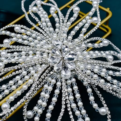 Silver Pearl Headband - Bridal Hair Accessory for Weddings