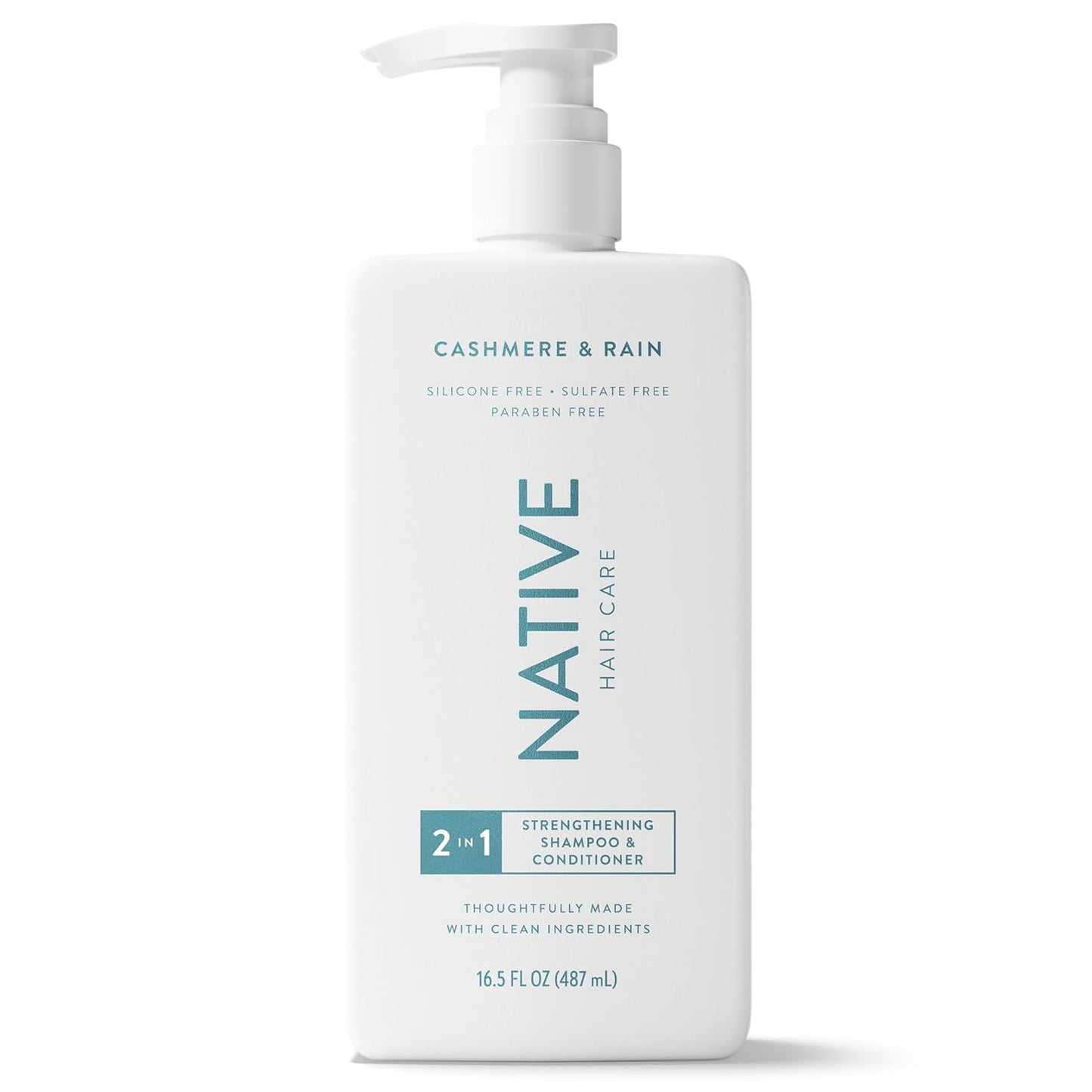 Native 2-in-1 Shampoo & Conditioner - Cashmere & Rain, 16.5 fl Oz | Strengthens & Nourishes Hair
