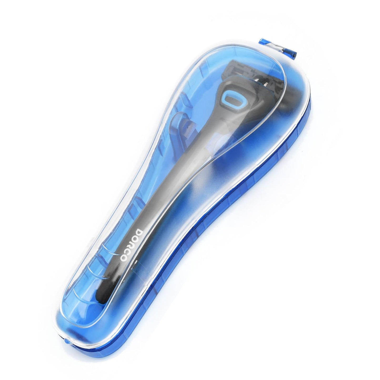 NOVERBEASTE OMLYER Razor Travel Case Portable Plastic Manual Trimmer Protector Men's Razor Case (Blue)