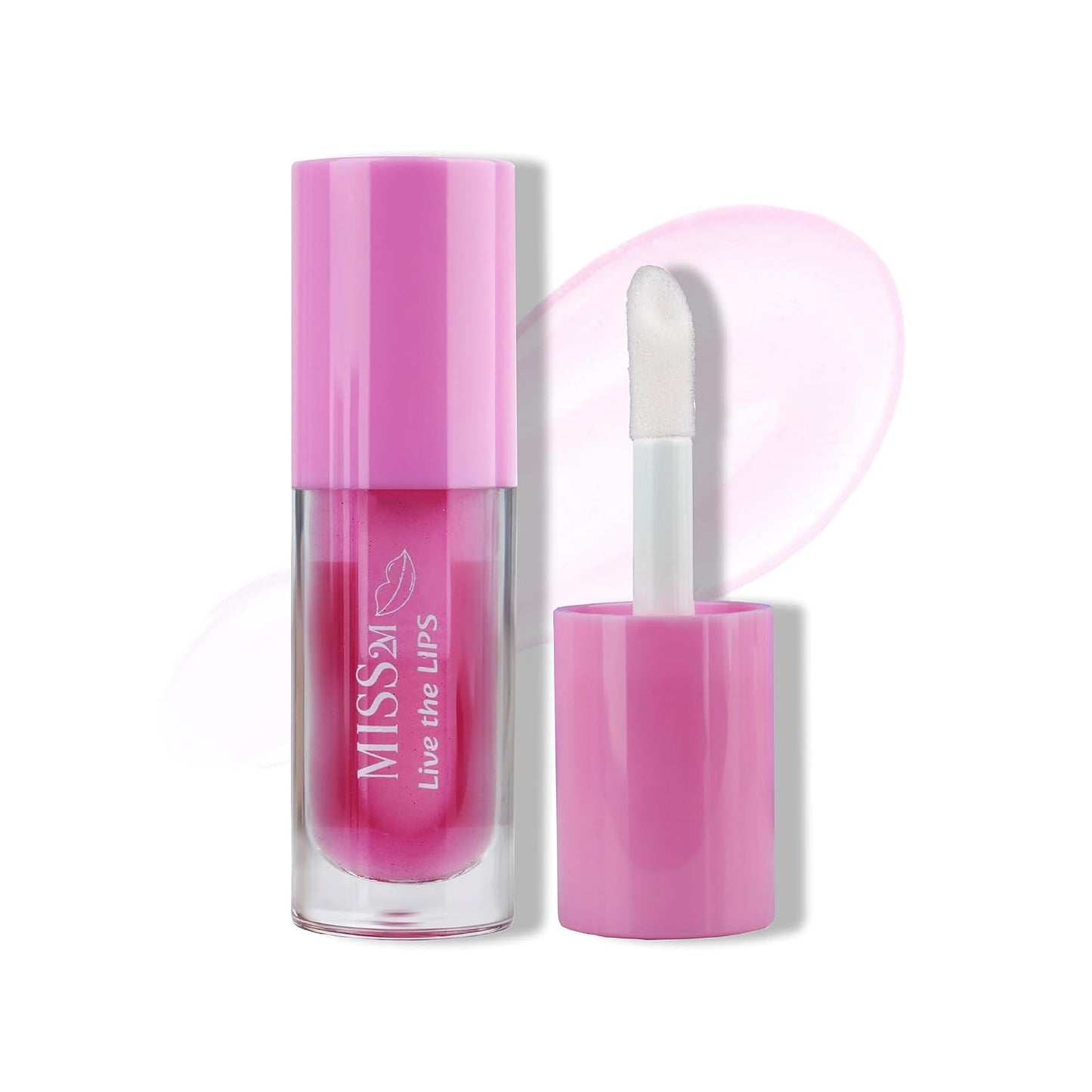 Hydrating Clear Lip Gloss - Nourishing Jojoba Oil Lip Plumper | 01 Strawberry, 0.14 Fl Oz