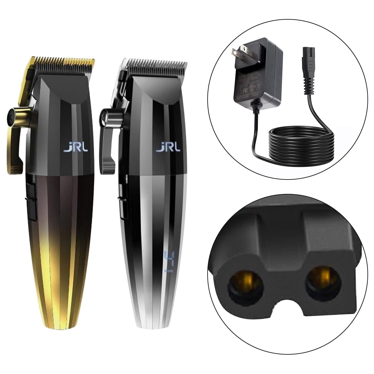VOQIGTE 5V Charger for JRL Clipper FF 2020C FF 2020T-G 2020C-B 2020T-B 2020C-G 2020C-S KA0601A-0501000CNS FreshFade Onyx Cordless Hair Trimmer 2-Prong Power Supply 5Volt AC/DC Wall Adapter