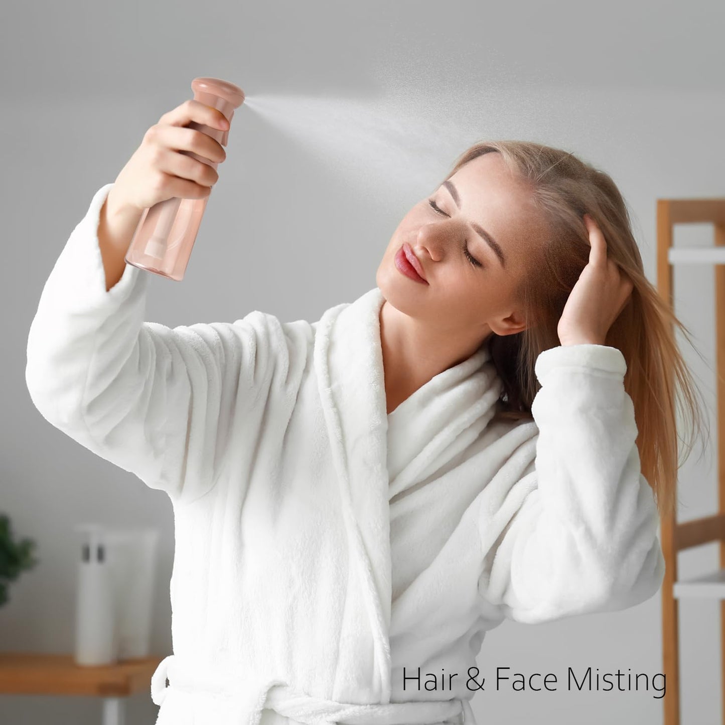 Airbee Spray Bottle for Hair - Continuous Mister Sprayer | Ultra-Fine Mist Water Bottles (2 Pack, 6.8 OZ) for Hairstyling, Salons, and Plants