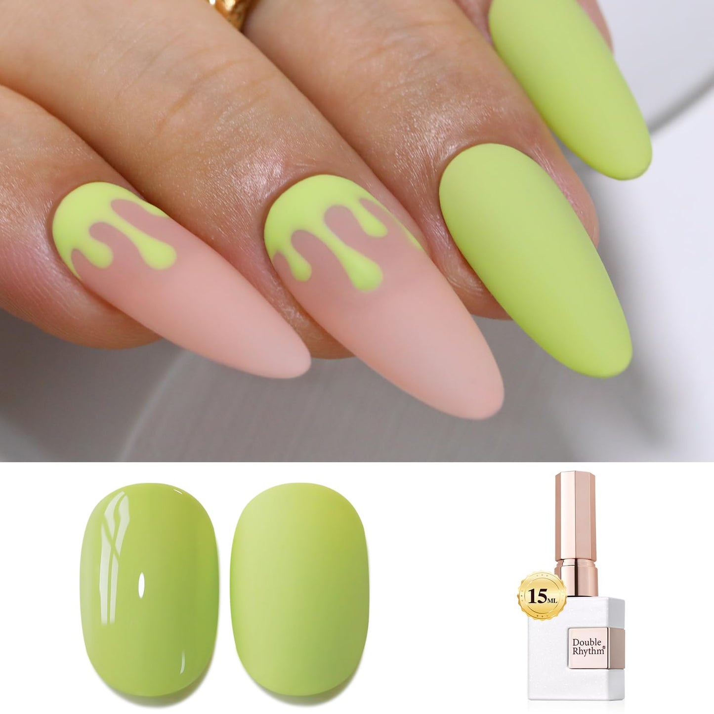 Gel Nail Polish - Translucent Light Milky Pastel for DIY Manicure | 0.5 Oz Rose Pink