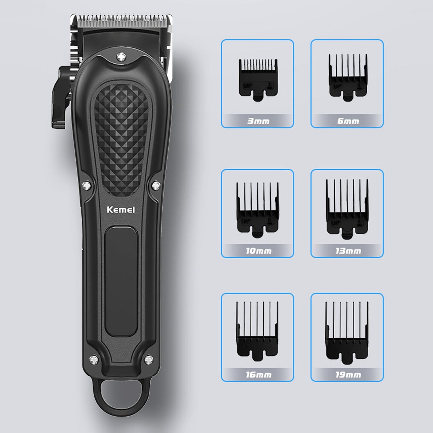 KEMEI Hair Clippers for Men Professional Cordless&Corded Barber Clippers for Hair Cutting & Grooming, Rechargeable Beard Trimmer for Men,KM-1071