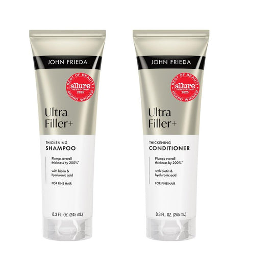 John Frieda ULTRAfiller+ Thickening Shampoo and Conditioner Set, Hair Thickening Conditioner and Shampoo for Fine Hair, 8.3 Fl Oz, Pack of 2